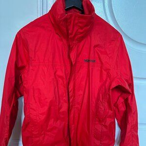 Men's Red Marmot Precip Rain Jacket Windbreaker Size Medium